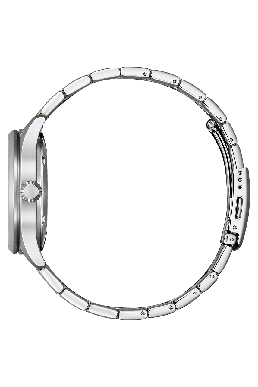 Citizen Mechanical NH8410-59E black dial stainless steel side profile