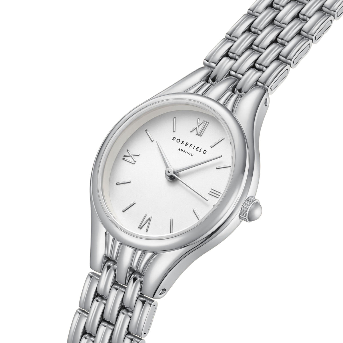 Rosefield Muse White Dial Silver Bracelet Watch MUWSSS-MU02