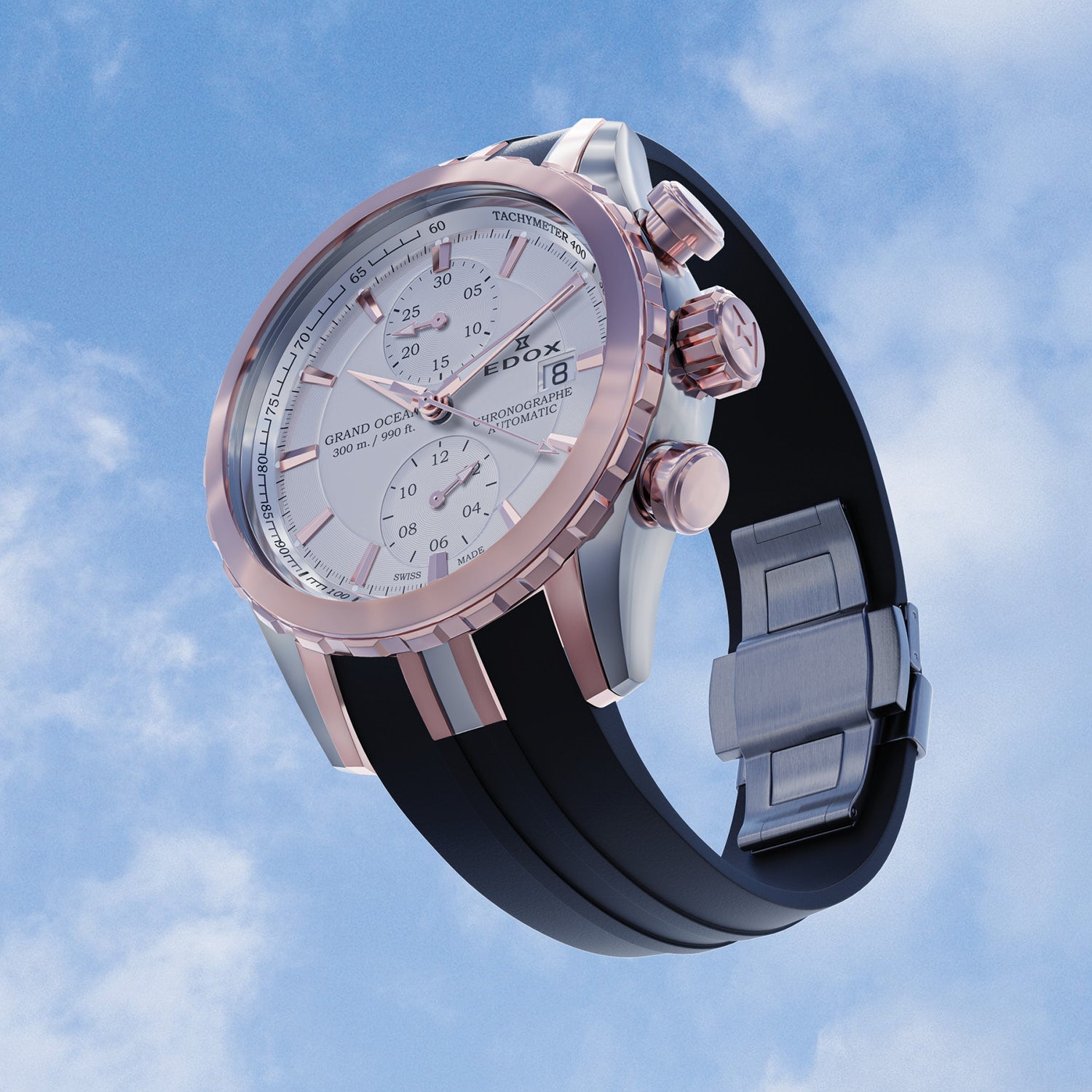Edox Grand Ocean Automatic Chronograph Watch for Men 2025 Release