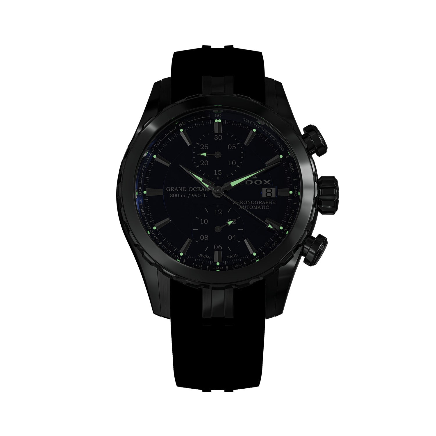 Edox Grand Ocean Chronograph Automatic Watch for Men Luxury