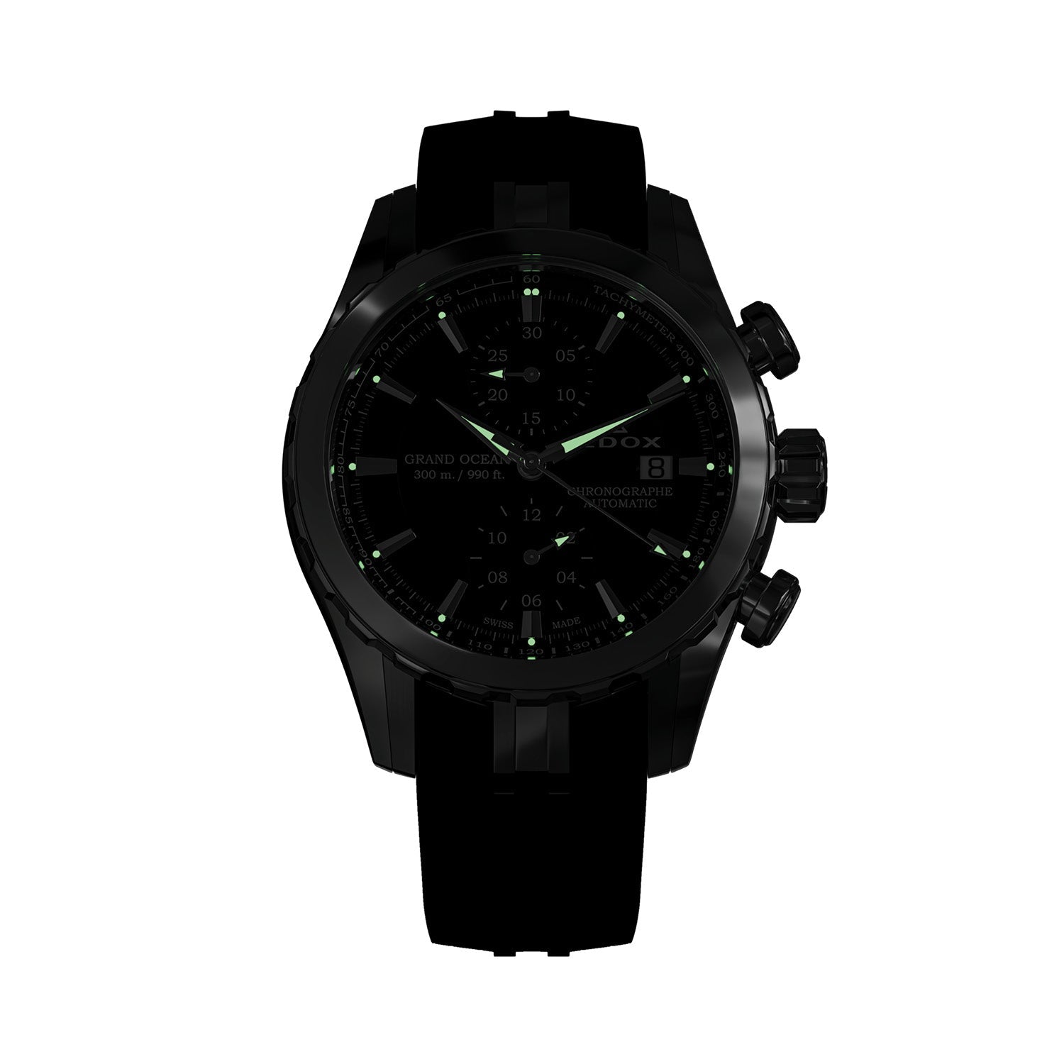 Edox Grand Ocean Automatic Chronograph Watch for Men Luxury