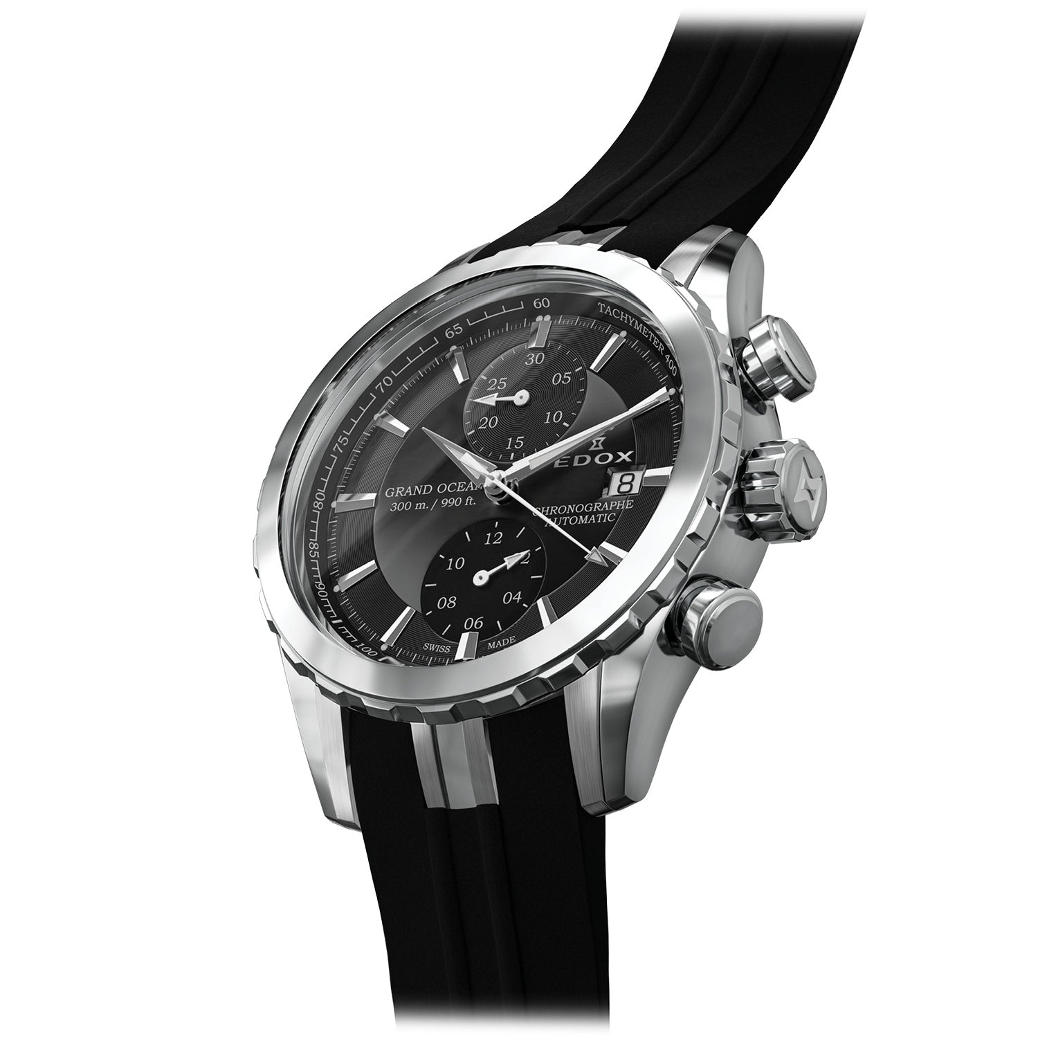 Edox Grand Ocean Automatic Chronograph Watch for Men Luxury