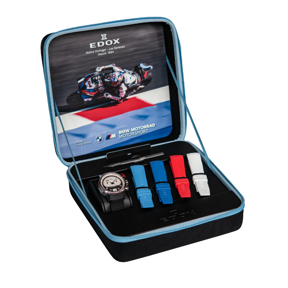 Edox Chronorally Chronograph Set for Men Swiss Precision Watch