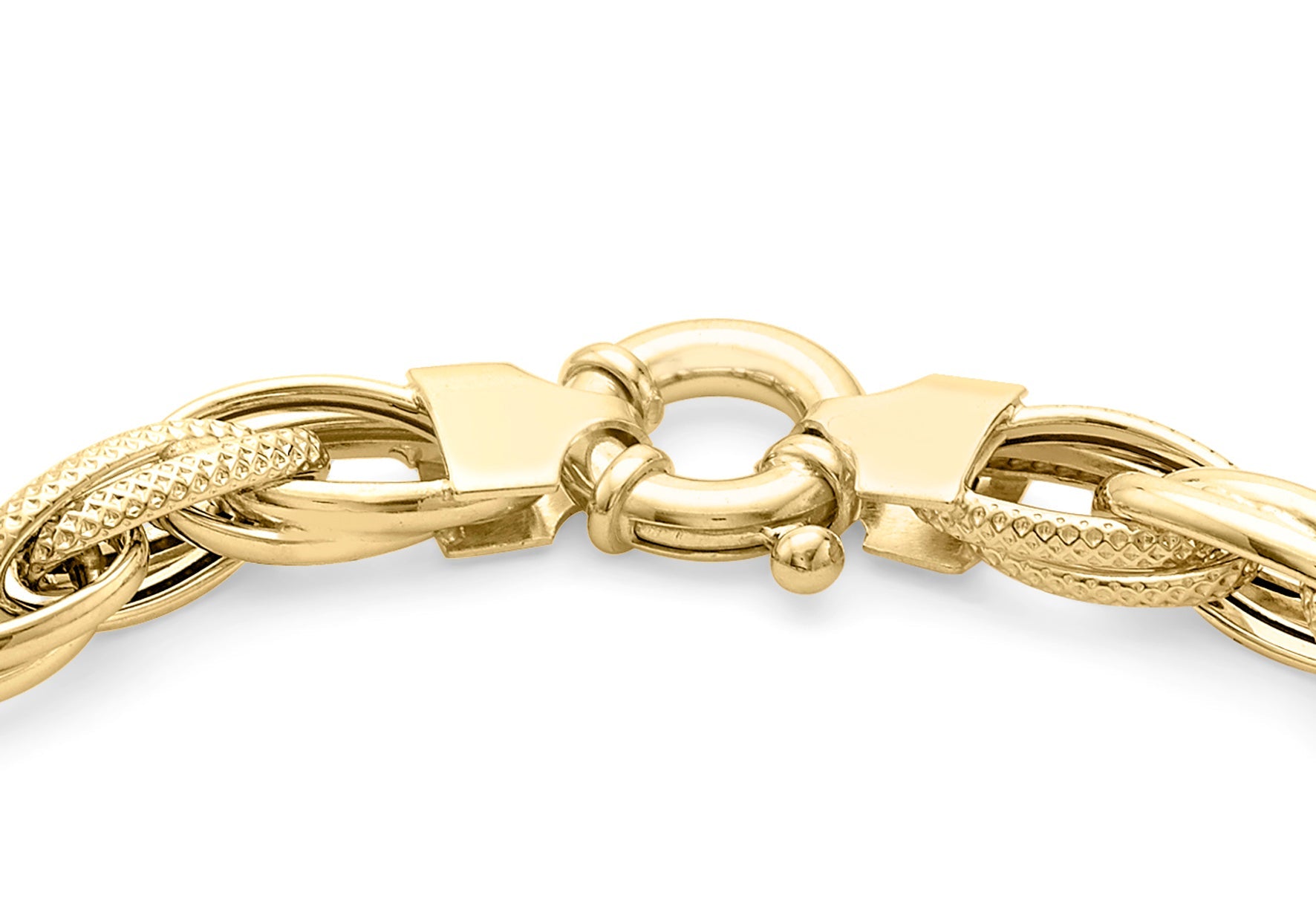 9K Yellow Gold Chain Link Bracelet Elegant Contemporary Design