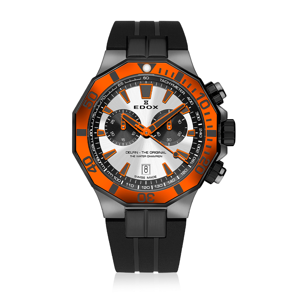 Edox Delfin Original Chronograph Swiss Watch for Men Precision