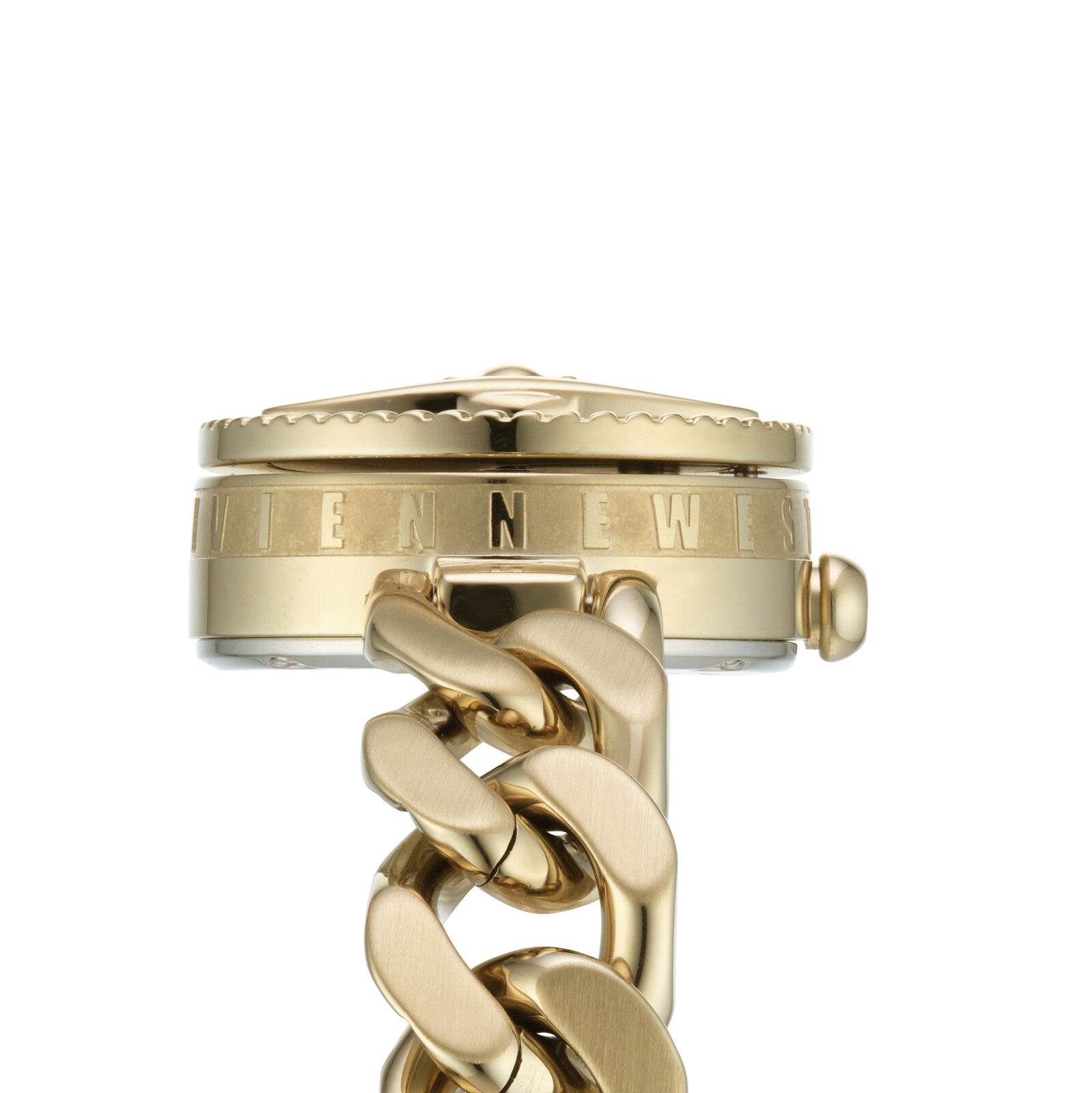 Vivienne Westwood Orb Button Gold Dial Stainless Steel Women's Watch VV323CPGD