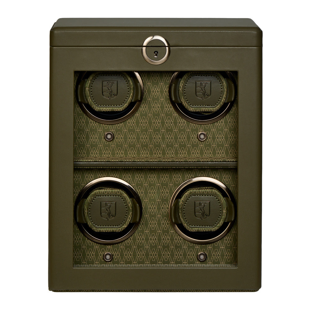 WOLF Earth 4 Piece Watch Winder in Olive