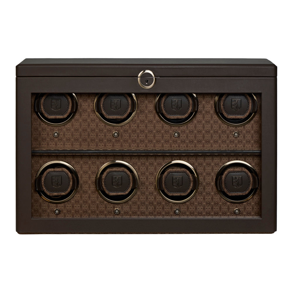 WOLF Earth 8 Piece Watch Winder in Coffee