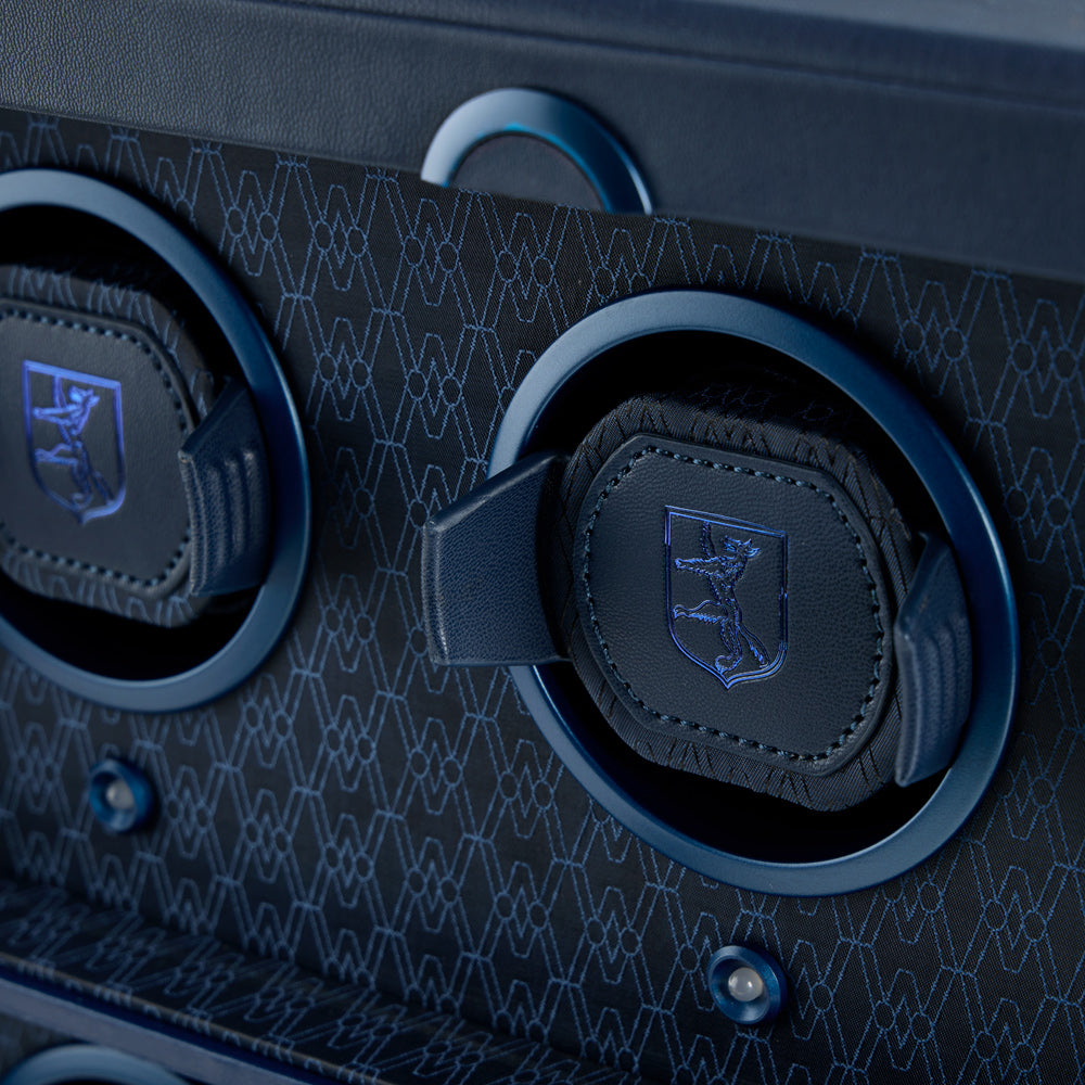 WOLF Earth 8 Piece Watch Winder in Midnight Blue
