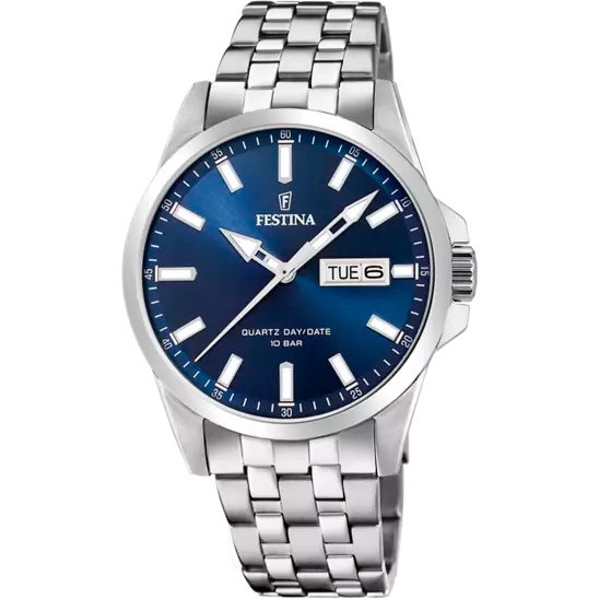 Popular Festina Men's Silver Blue Watch