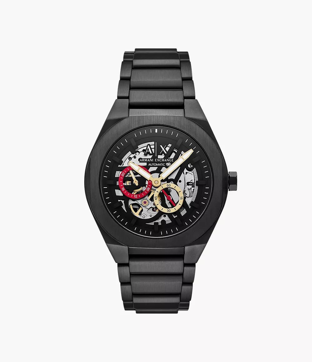 Armani Exchange Sync Automatic Gunmetal Stainless Steel Watch AX4195