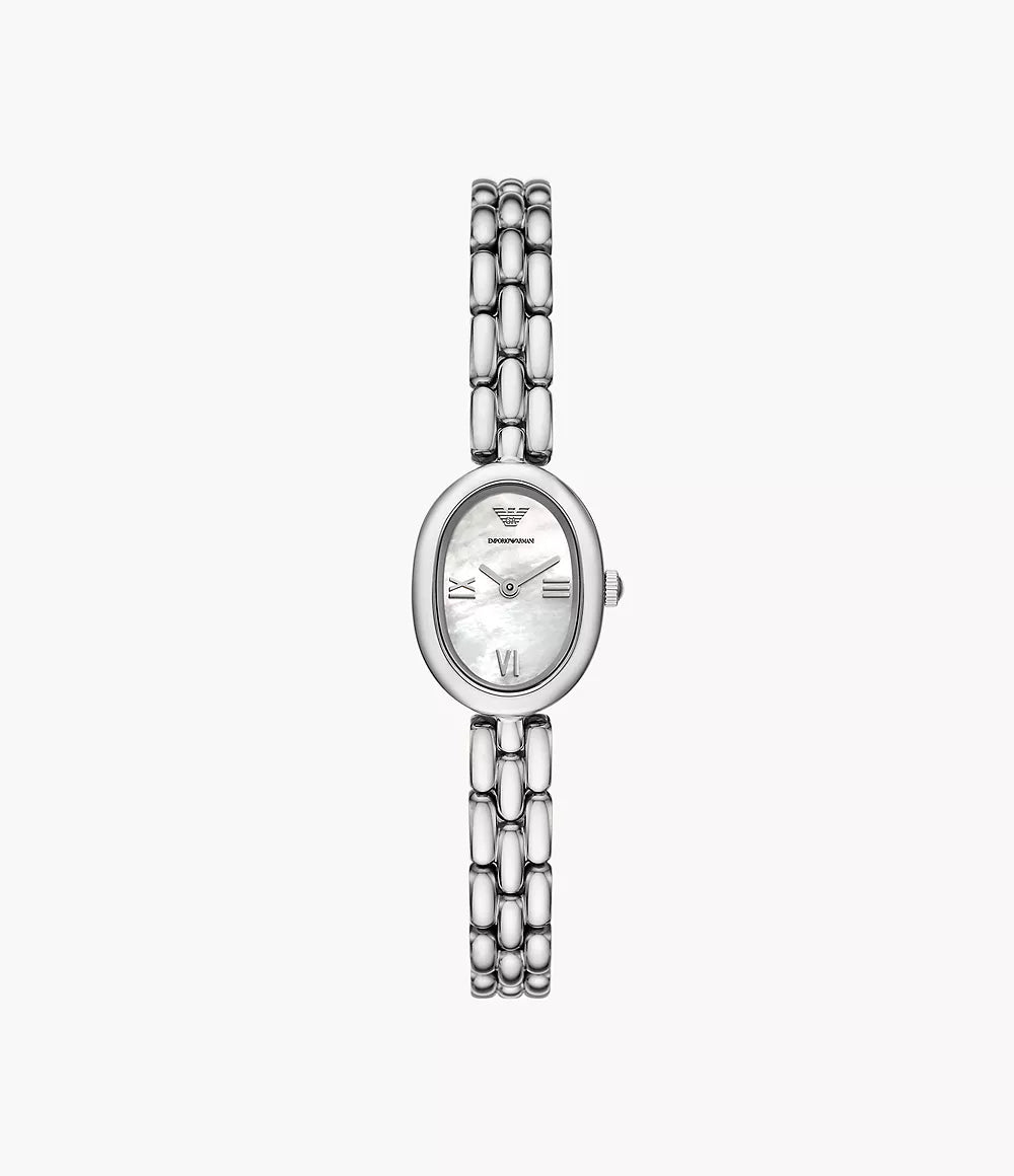 Emporio Armani Two Hand Silver Stainless Steel Watch AR11720