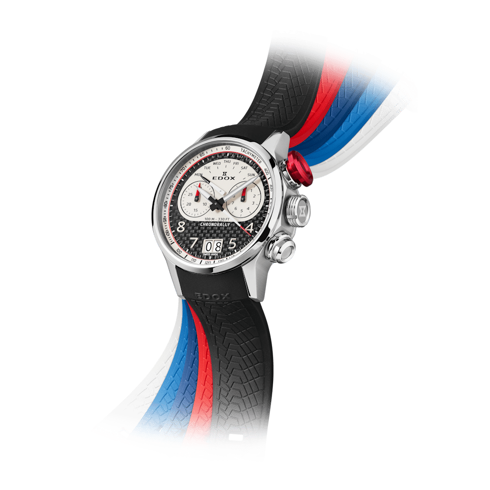 Edox Chronorally Chronograph Set for Men Swiss Precision Watch