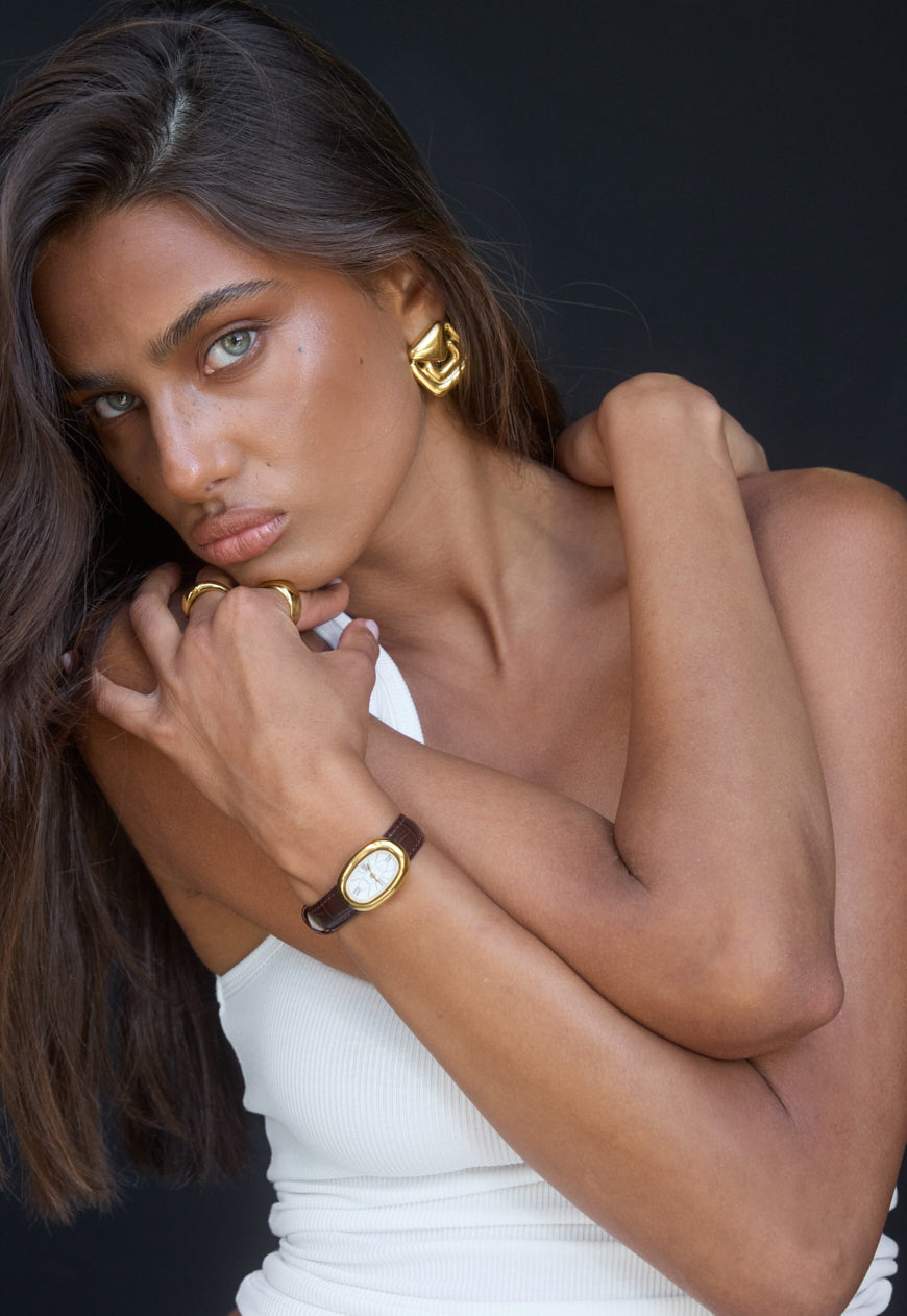 Cendré Bridgette White Dial 18K Gold Women's Watch — view 5