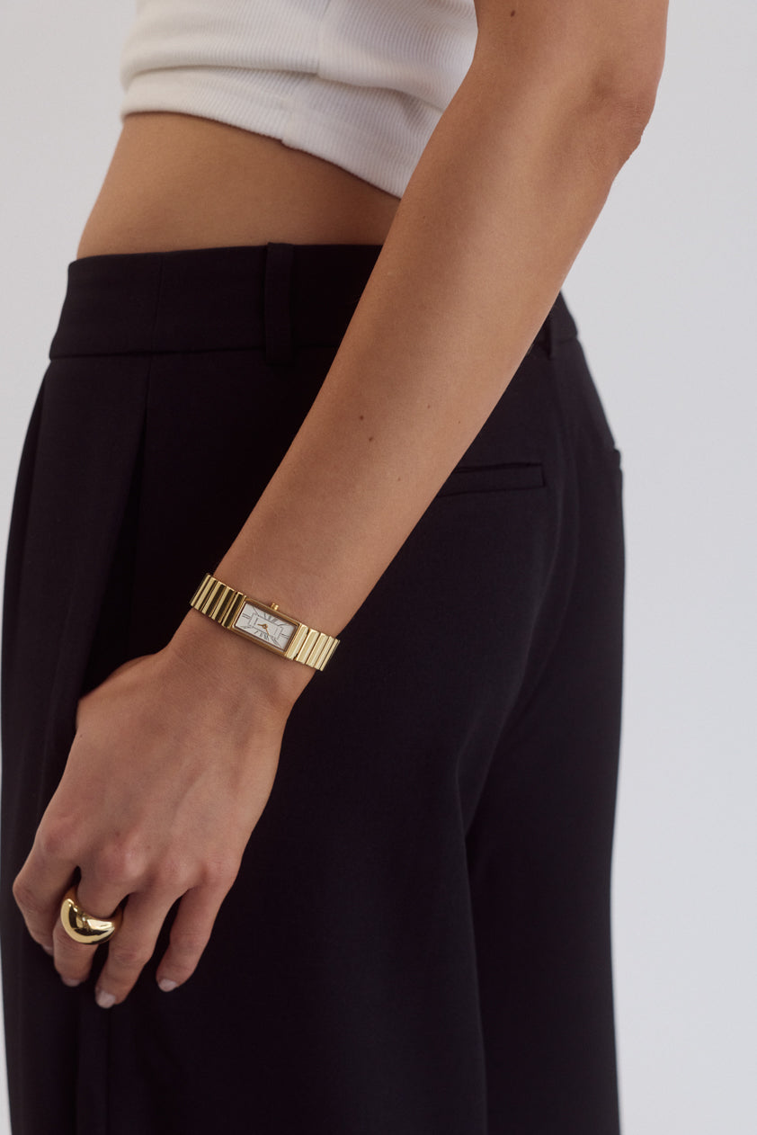 Cendré SoHo Gold Dial 14K Gold Women's Watch — front