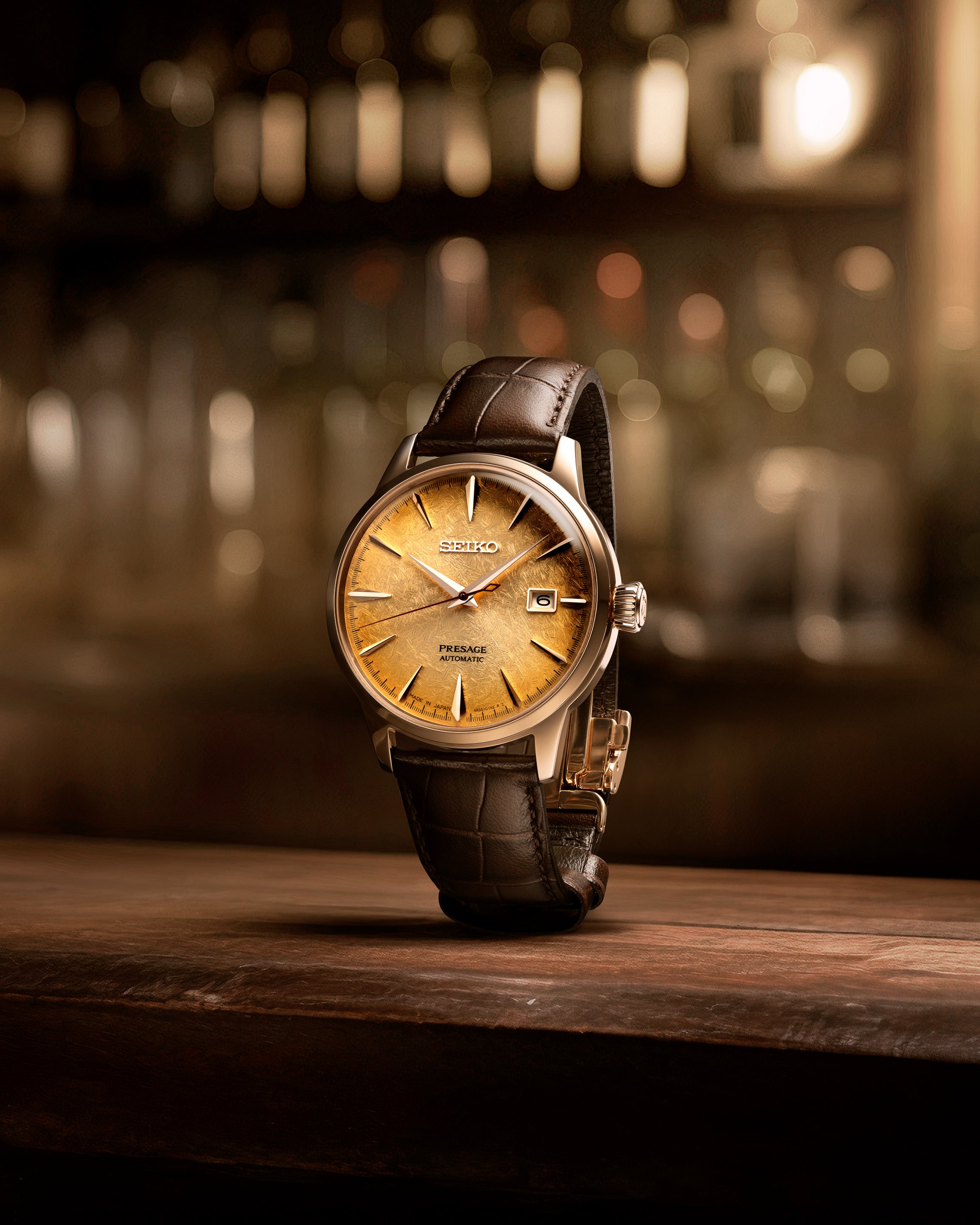 Seiko Presage Cocktail Irori Moments LARK’s Tasmanian Peated Whisky Limited Edition SRPK50J