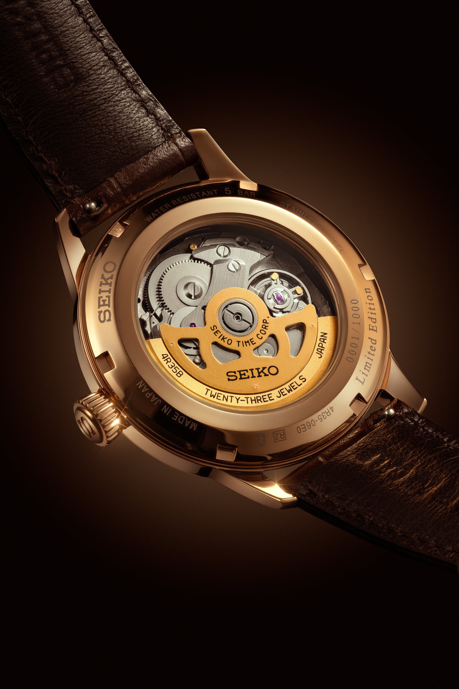 Seiko Presage Cocktail Irori Moments LARK’s Tasmanian Peated Whisky Limited Edition SRPK50J