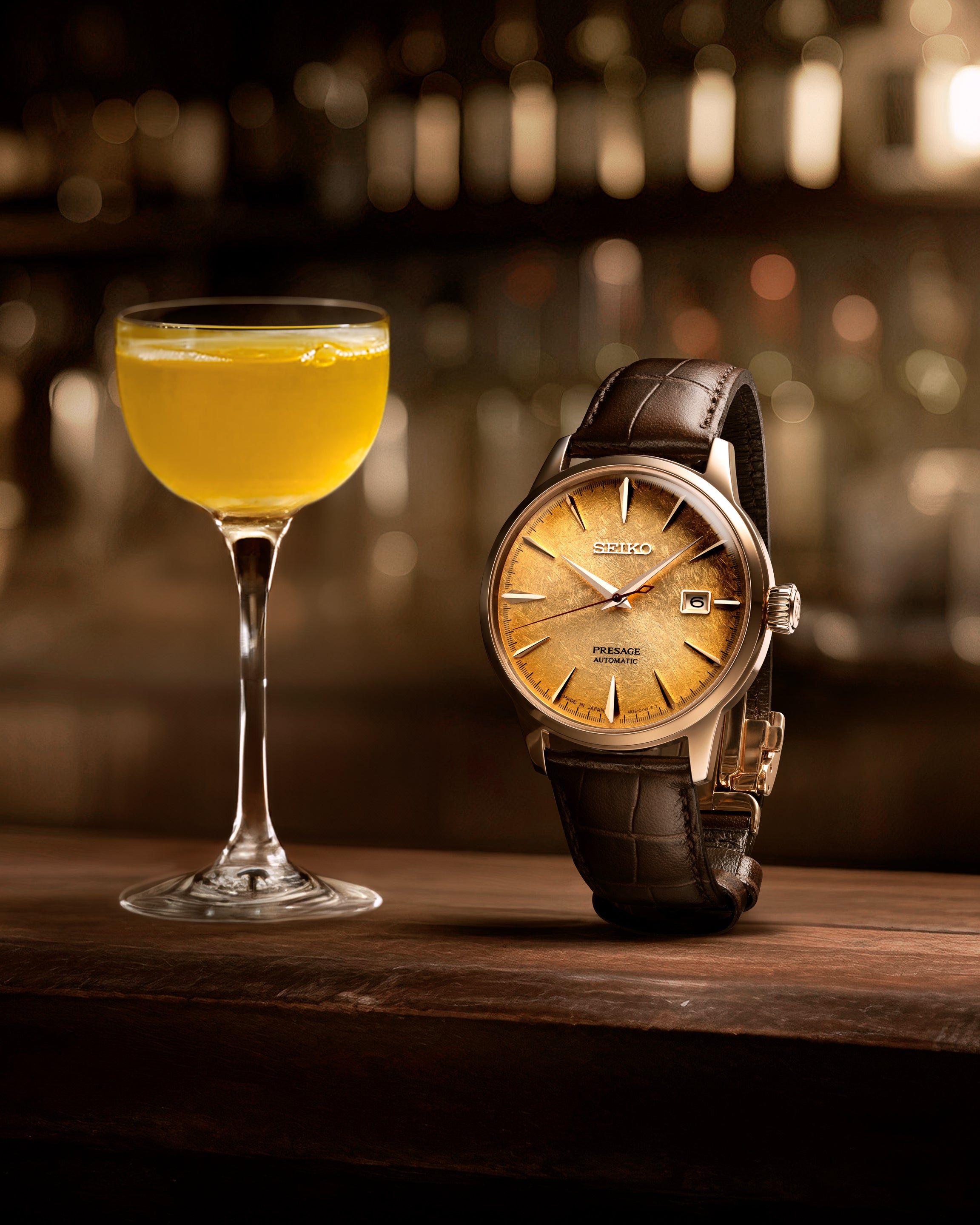 Seiko Presage Cocktail Irori Moments LARK’s Tasmanian Peated Whisky Limited Edition SRPK50J