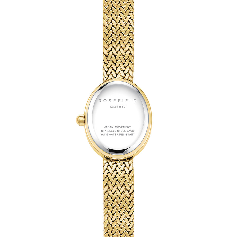 Rosefield Mini Oval Mother of Pearl Dial Stainless Steel Watch MWGMG-M02