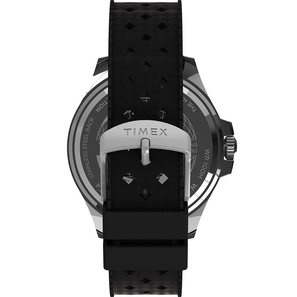 Timex Harborside Black Rubber Band Mens Watch TW2Y09200