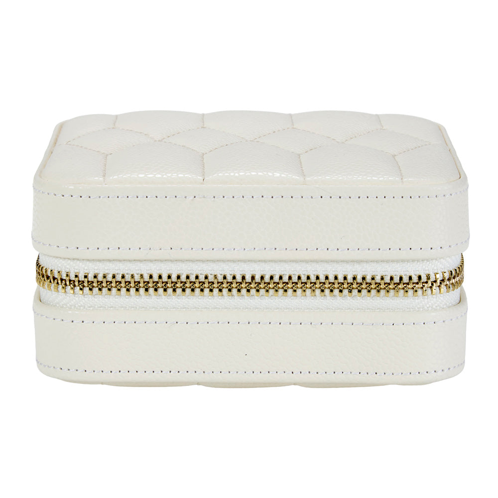 Wolf Lauren Zip Travel Case in ivory recycled vegan leather — view 2