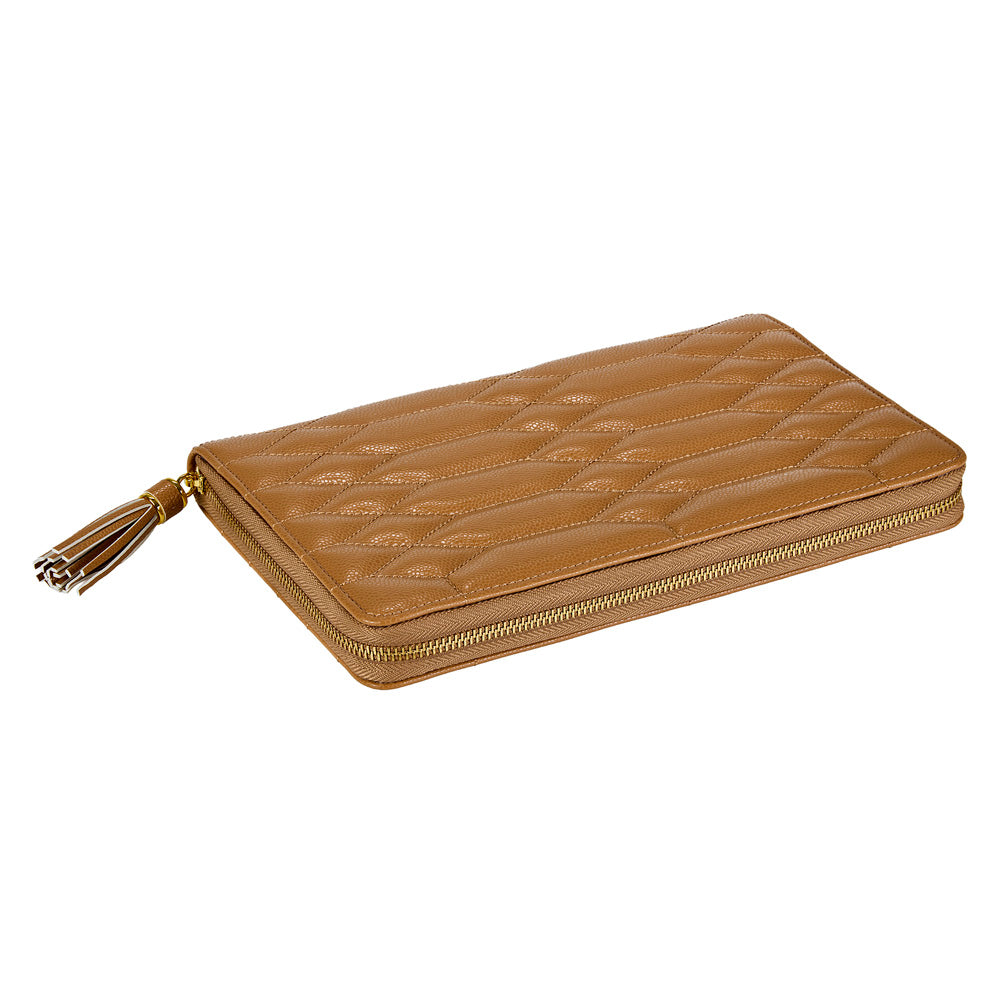 Wolf Lauren Large Portfolio in caramel recycled vegan leather — view 3
