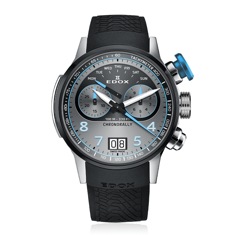 Edox Chronorally Chronograph Mens Watch Swiss Precision Sport