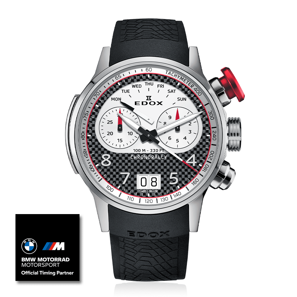 Edox Chronorally Chronograph Set for Men Swiss Precision Watch