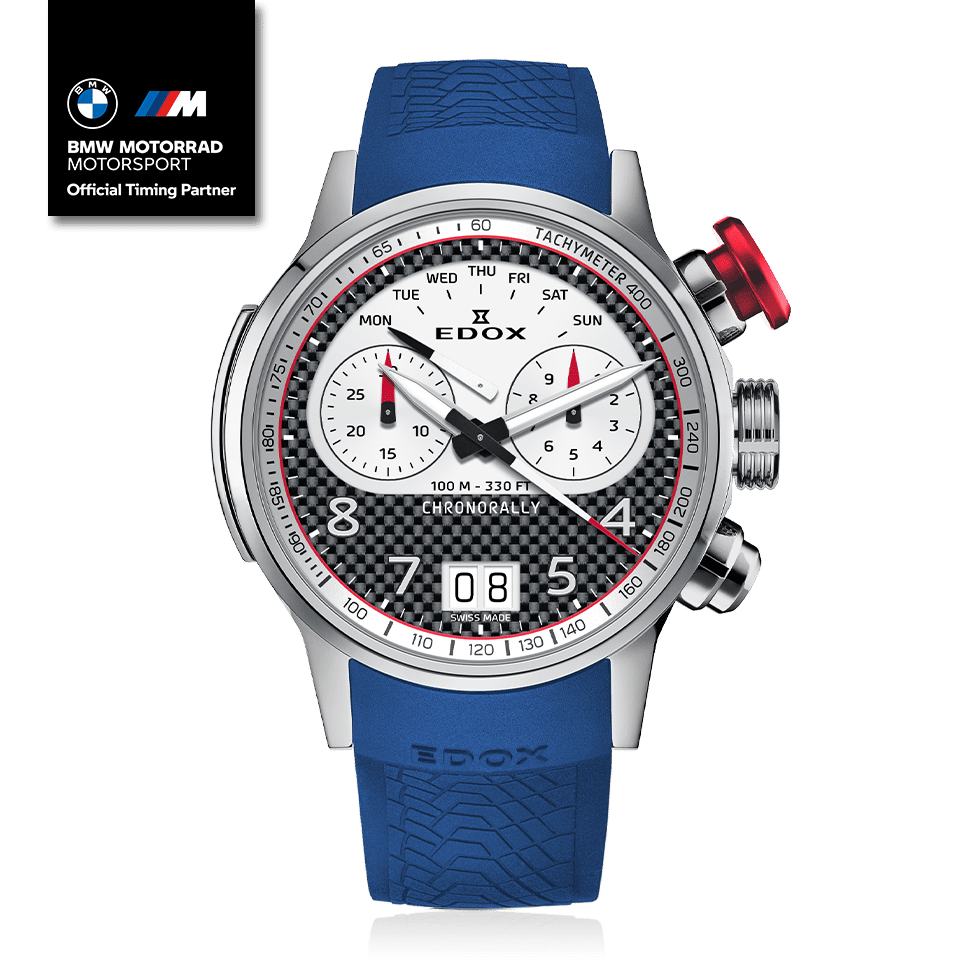 Edox Chronorally Chronograph Set for Men Swiss Precision Watch