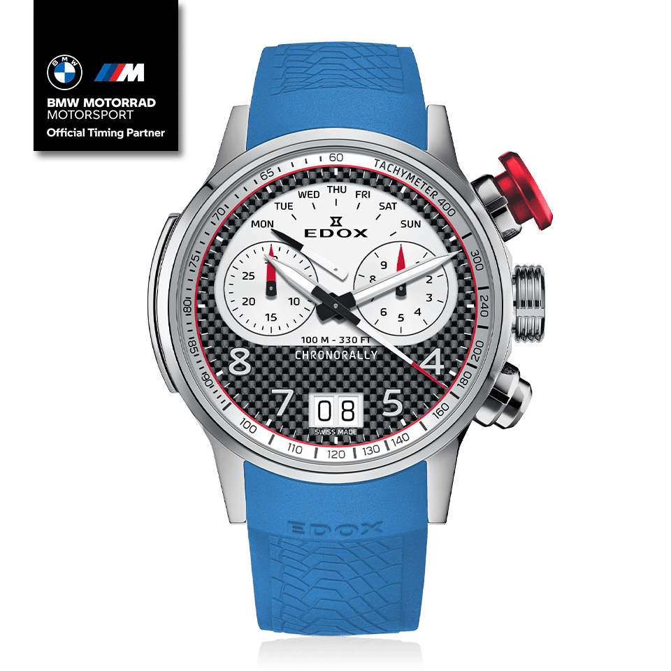 Edox Chronorally Chronograph Set for Men Swiss Precision Watch
