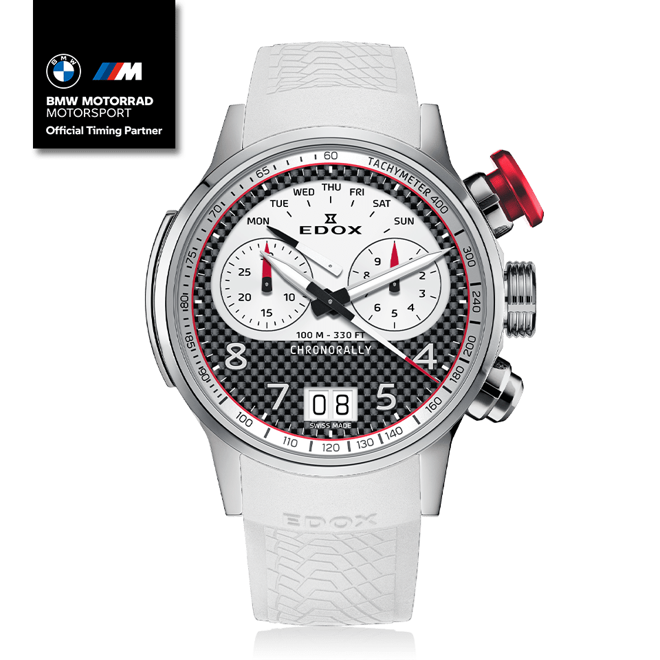 Edox Chronorally Chronograph Set for Men Swiss Precision Watch