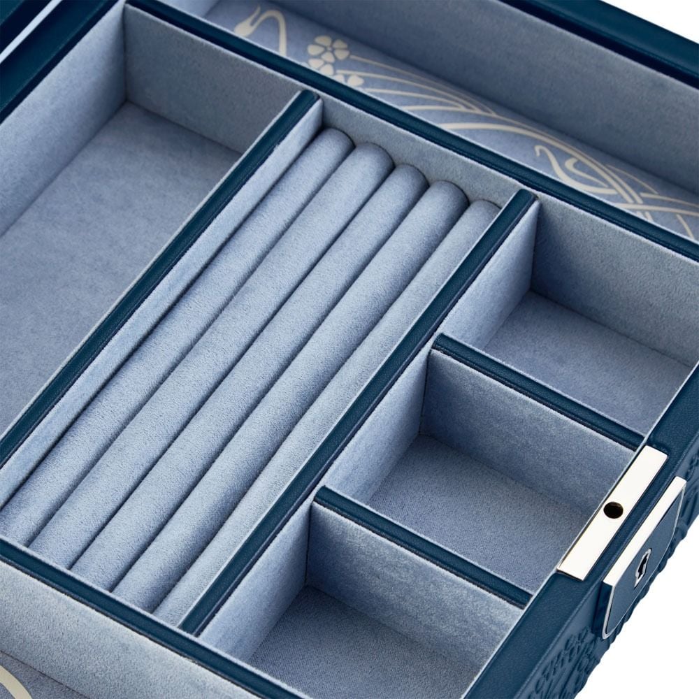 Wolf Liberty Medium Jewellery Box Navy 381117