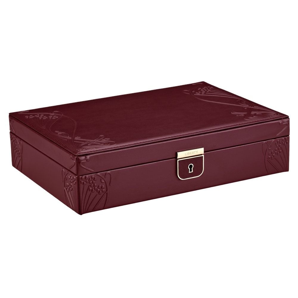 Wolf Liberty Medium Jewelry Box Burgundy 381127