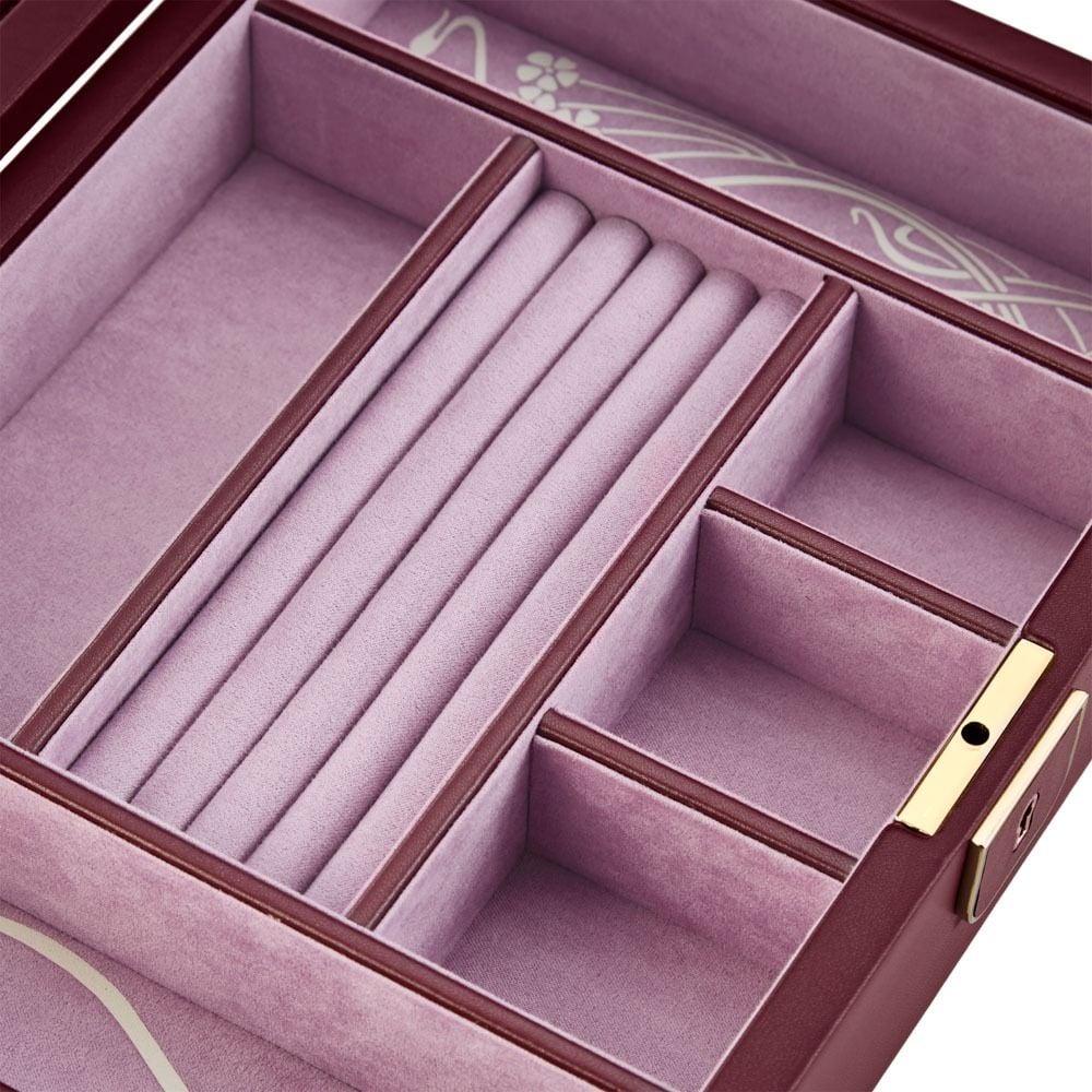 Wolf Liberty Medium Jewelry Box Burgundy 381127