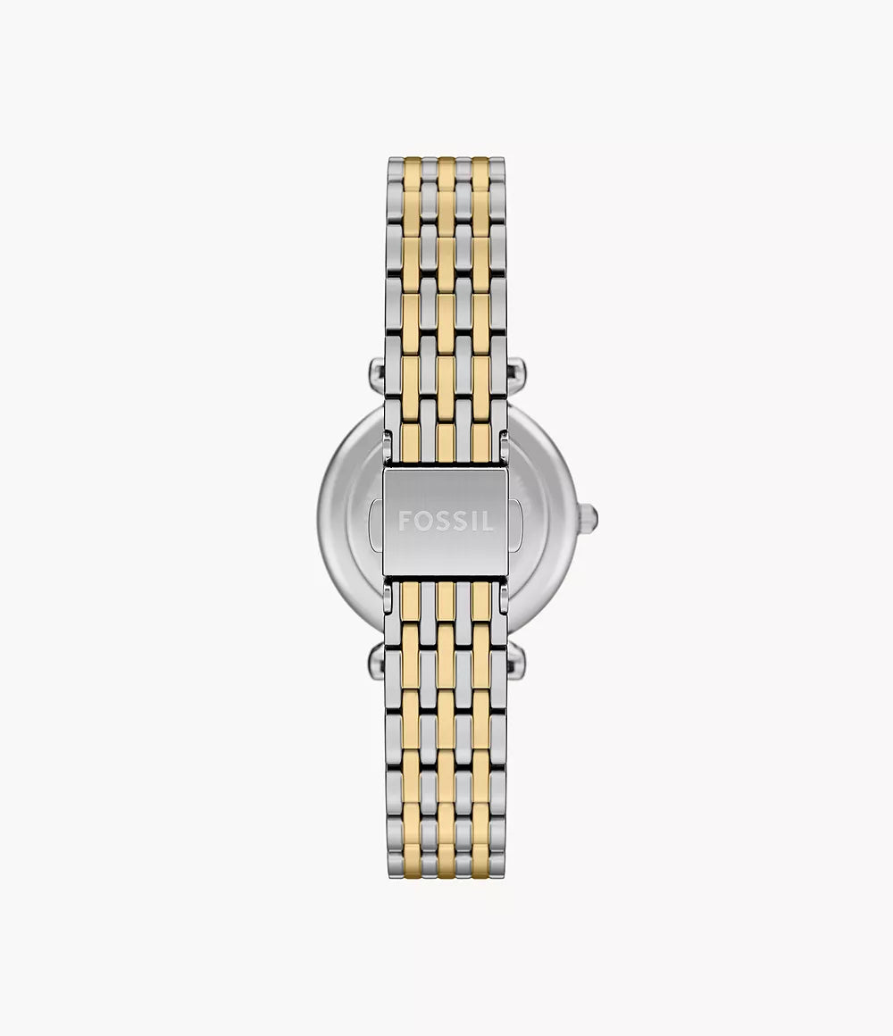 Fossil Carlie Three Hand Two Tone Stainless Steel Watch ES5439