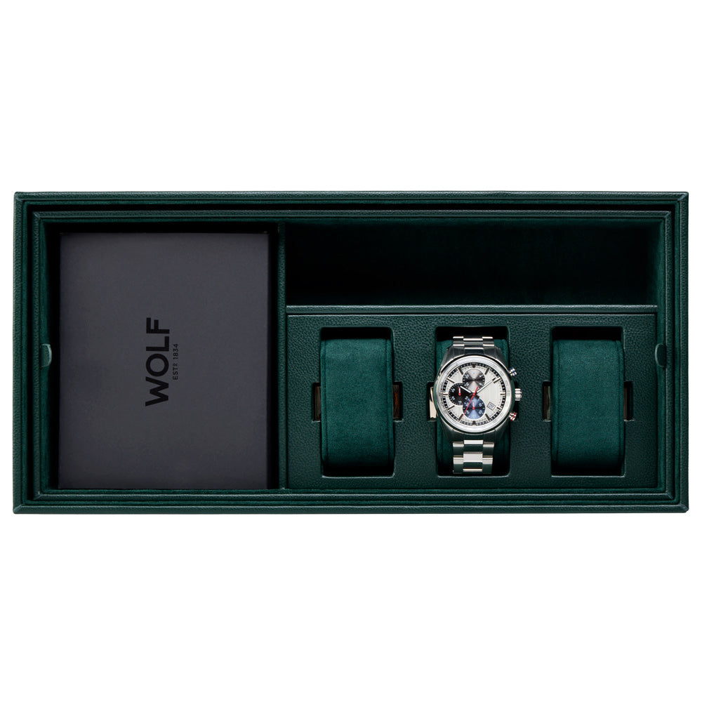 Wolf The Den 4 Piece Watch Winder Safe With Biometric Lock Storage
