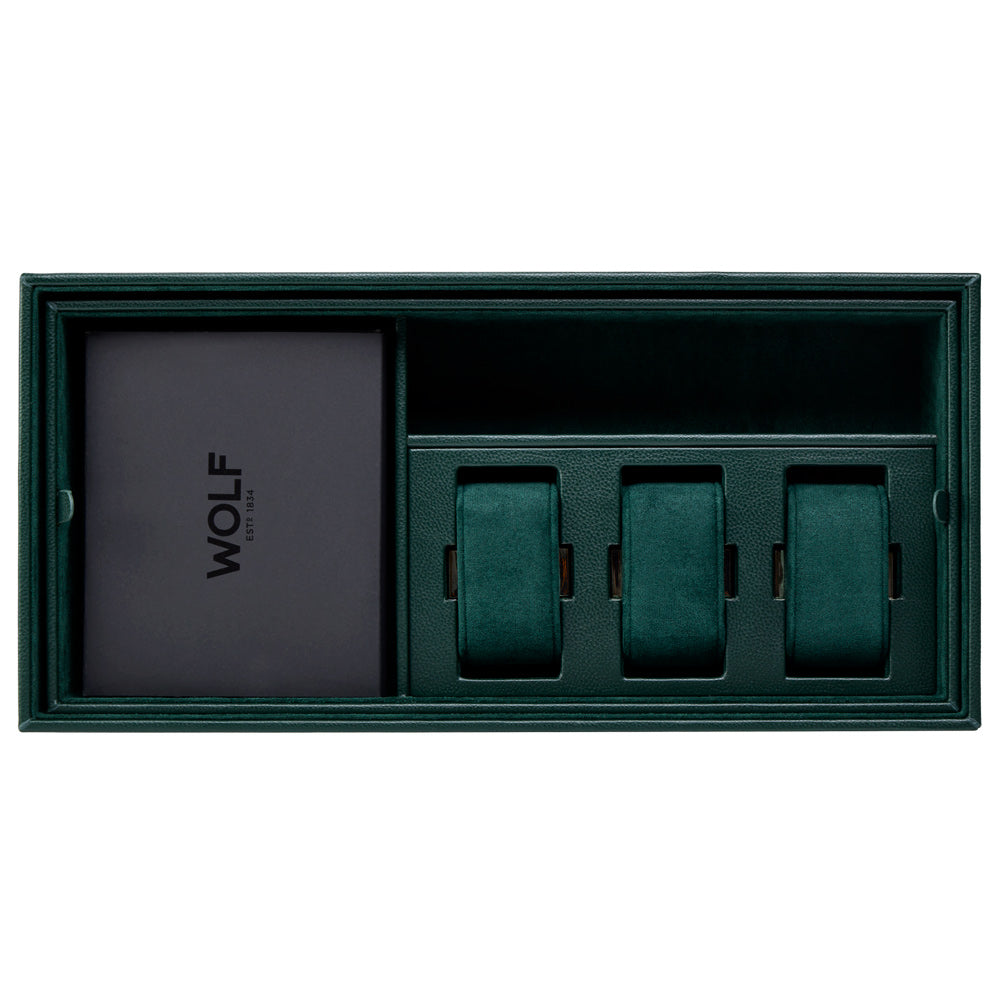 Wolf The Den 4 Piece Watch Winder Safe With Biometric Lock Storage