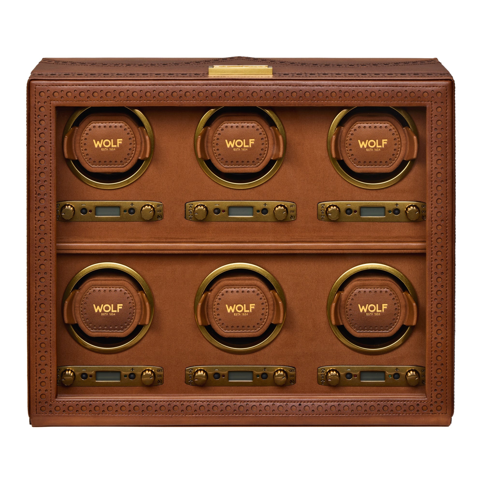 WOLF Brogue 6 Piece Watch Winder