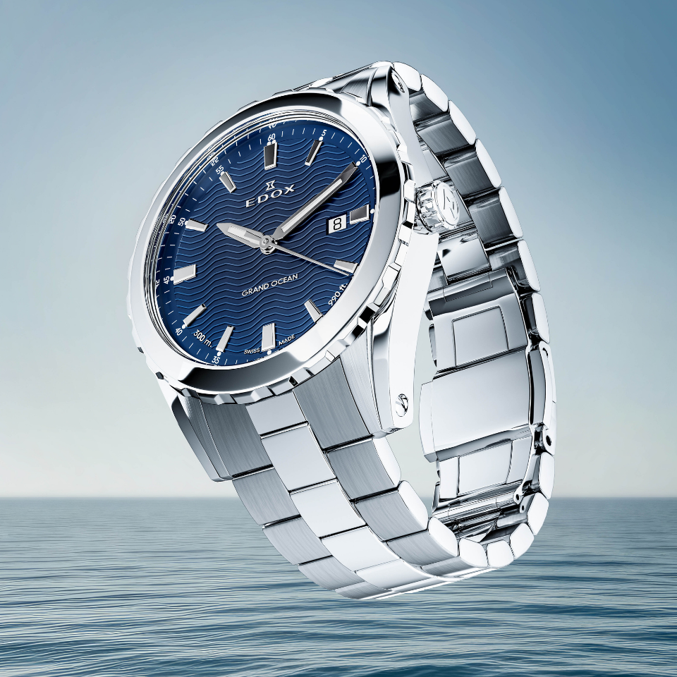Edox Grand Ocean Blue Dial 42mm Watch 531023MBUIN