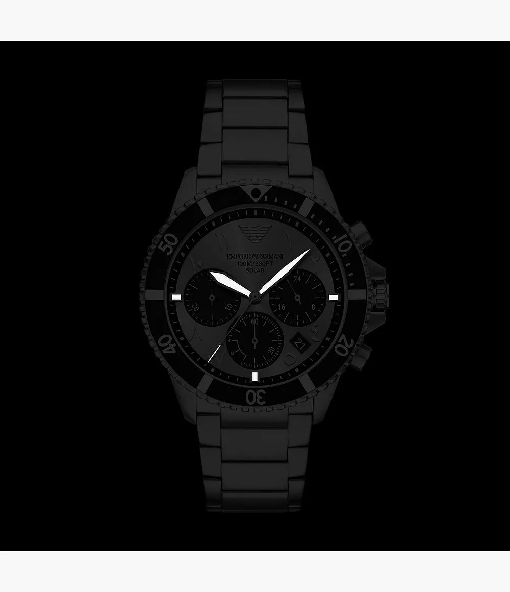 Emporio Armani World Explorer Solar Powered Stainless Steel WatchAR11722