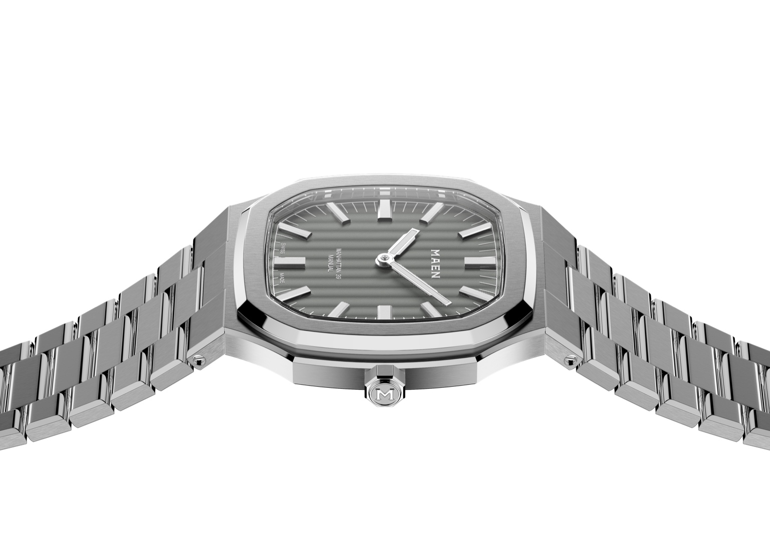 MAEN Manhattan 39 Ultra Thin Grey Dial No Date Display Manual Watch M4.1.4