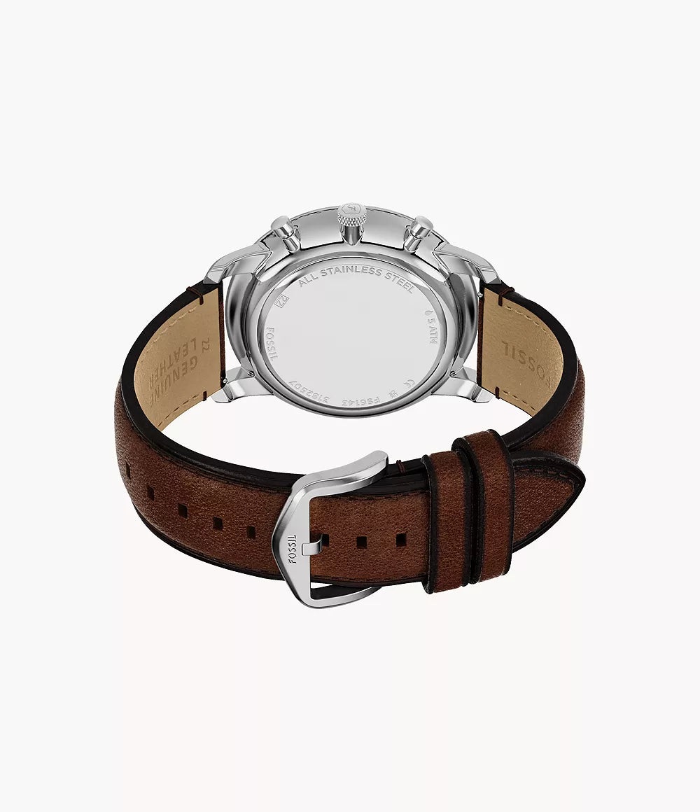 Fossil Neutra Chronograph Brown Leather Watch FS6143