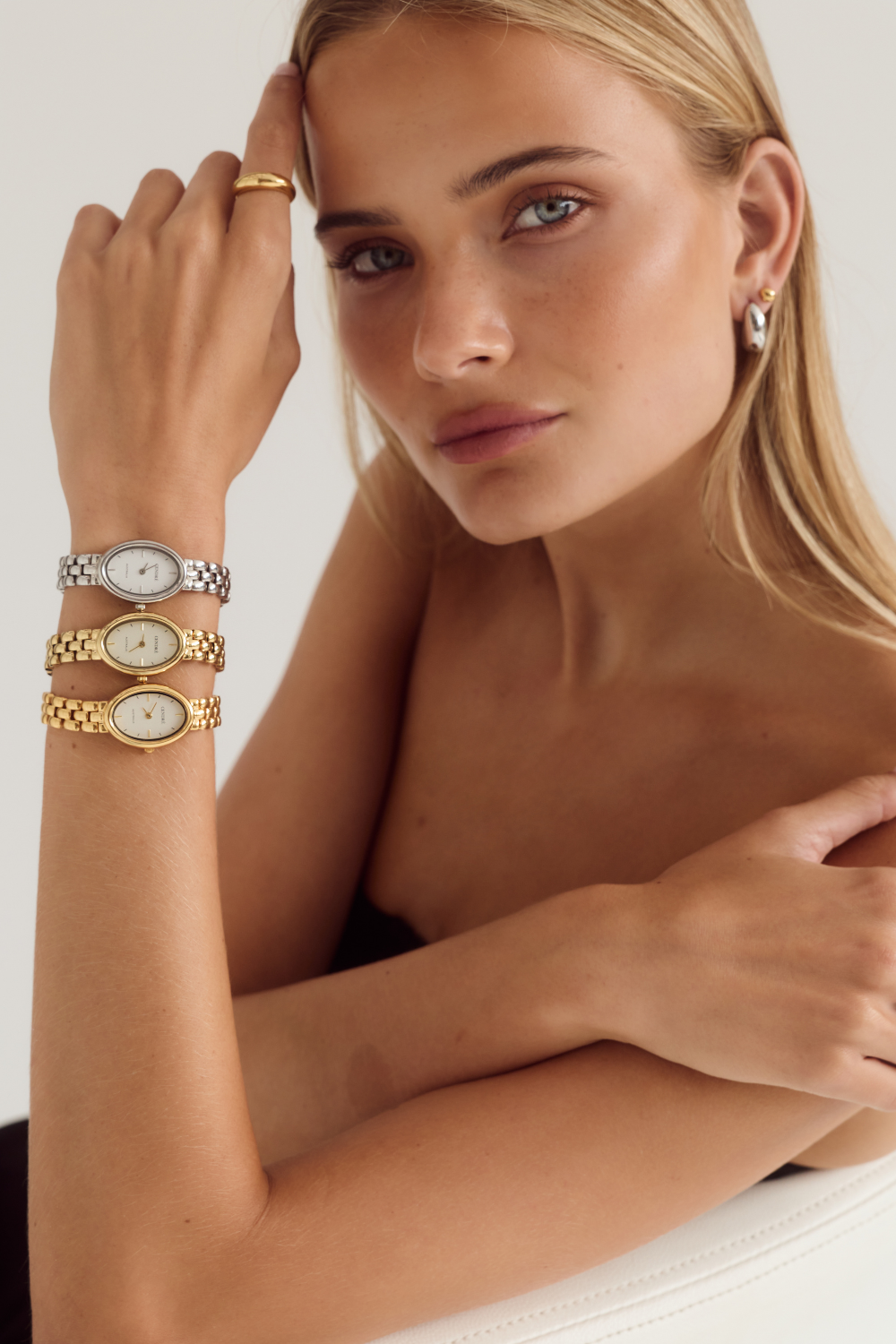 Cendré Phoebe Gold Dial 14K Gold Women's Watch — view 8