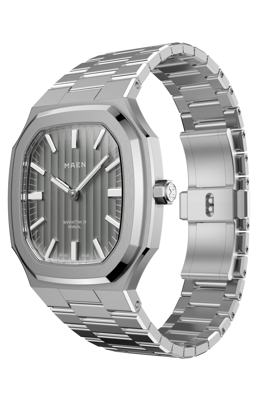 MAEN Manhattan 39 Ultra Thin Grey Dial No Date Display Manual Watch M4.1.4