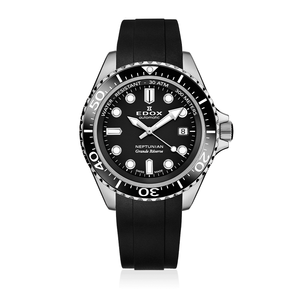 Edox Neptunian Grande Réserve Date Automatic Black