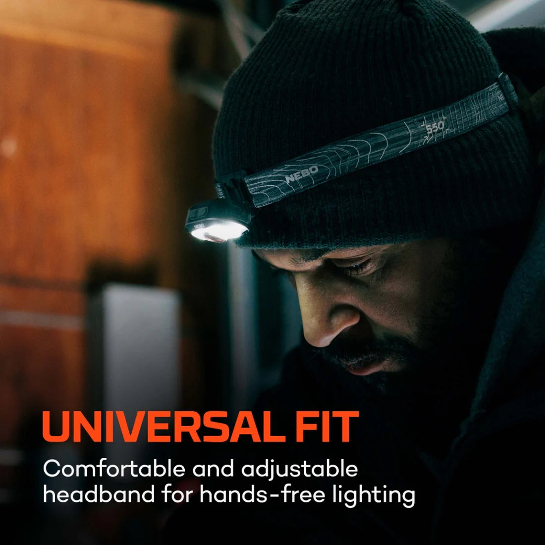 Nebo MYCRO 550+ Lumens Rechargeable Headlamp Adjustable Strap 89666