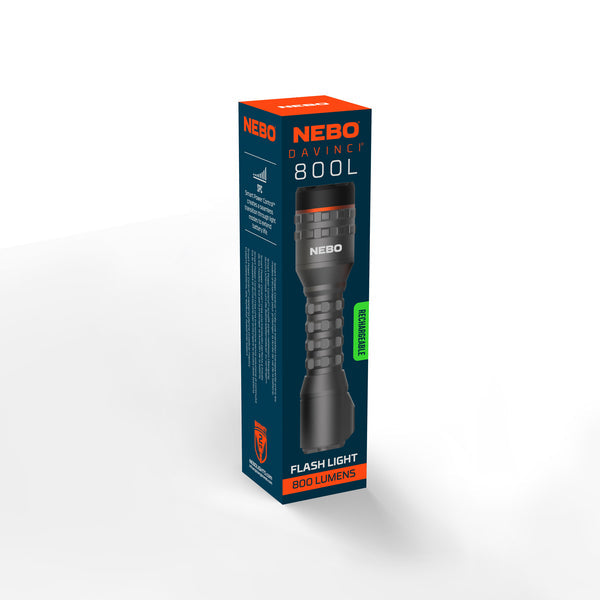 NEBO Davinci 800 Lumen Rechargeable Flashlight with USB C Model 89769