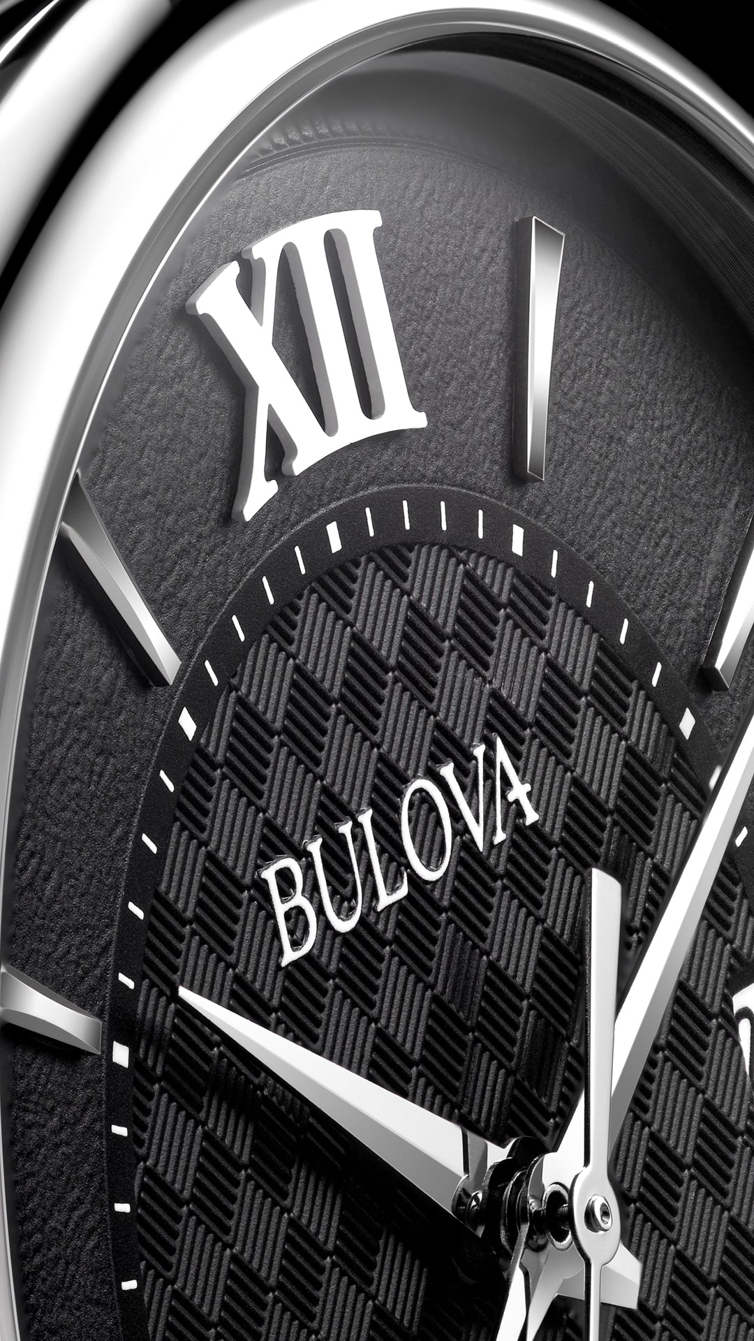 Bulova Hudson Black Dial Leather Strap Watch 96B441