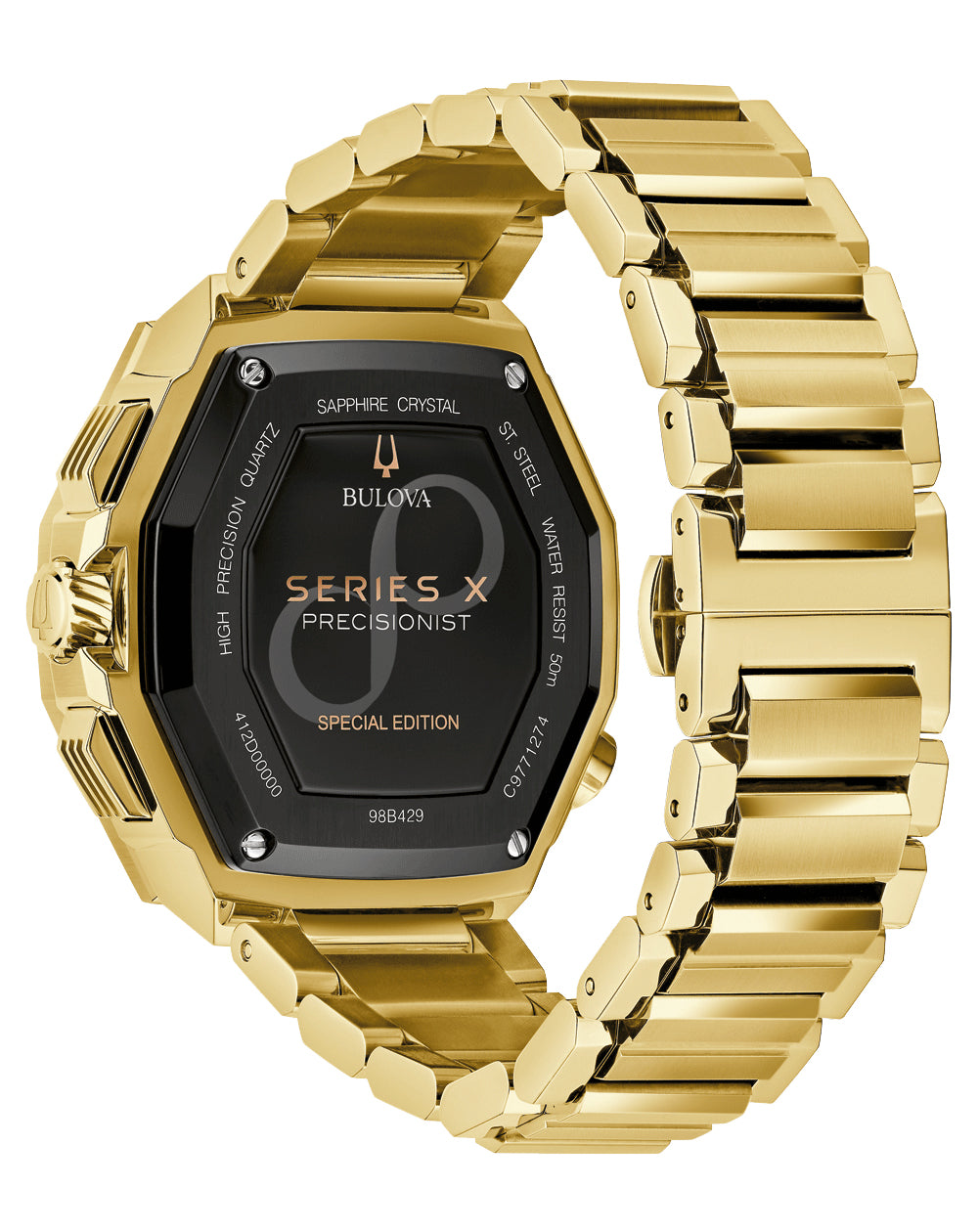 Bulova Series X Special Edition Black Dial Stainless Steel Watch 98B429