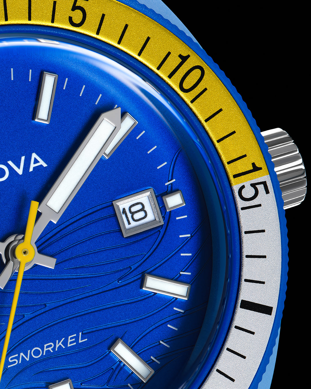 Bulova Snorkel Blue Dial Rubber Strap Watch 98B445